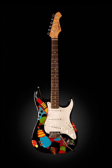 Guitar Painted by Caren Olmestead