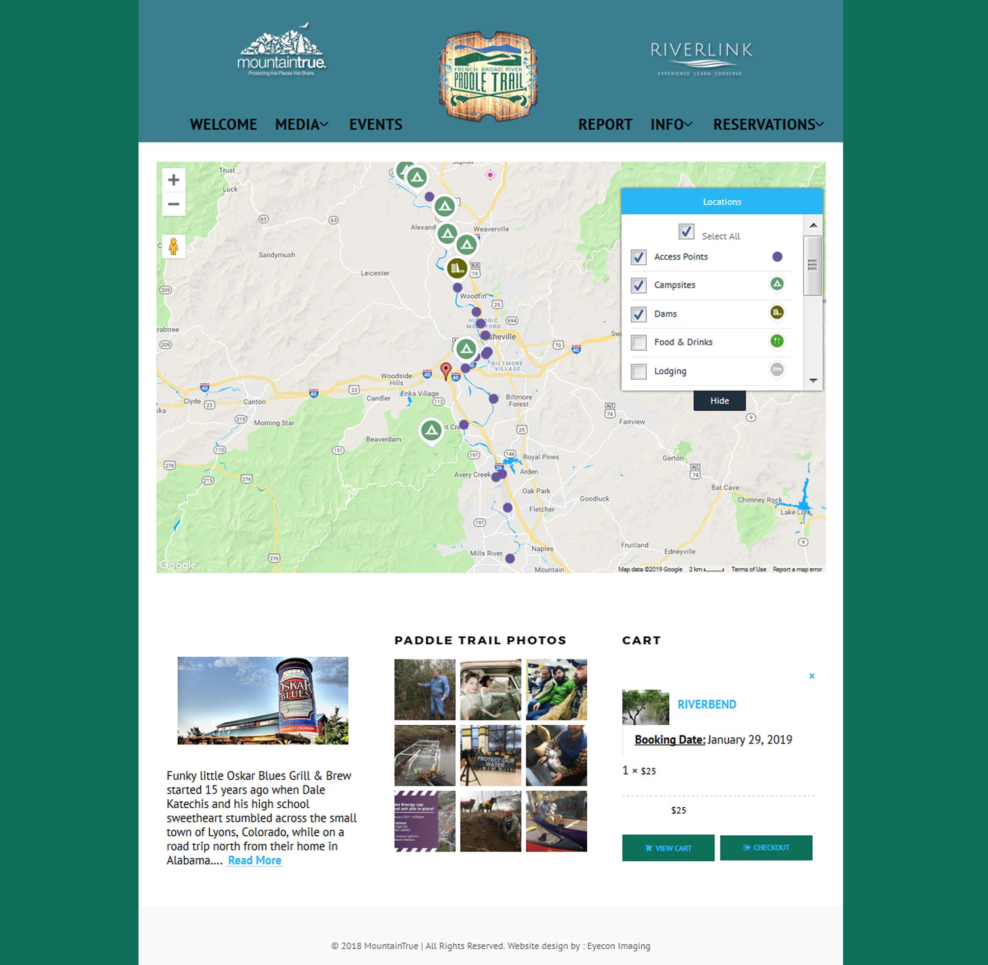 French Broad Paddle Trail Website - Eyecon Imaging